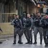 Cảnh sát Israel gác tại hiện trường vụ đâm dao do một người đàn ông Palestine tiến hành tại Jerusalem ngày 1/4/. (Nguồn: EPA/TTXVN)