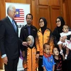 Thủ tướng Najib đến thăm gia đình ông Salihin ngày 3/5. (Nguồn: Bernama.com)