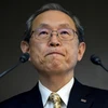  Chủ tịch Tập đoàn Toshiba Satoshi Tsunakawa trong cuộc họp báo ở Tokyo ngày 15/5. (Nguồn: AFP/TTXVN)