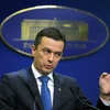 Thủ tướng Romania Sorin Grindeanu phát biểu tại Bucharest ngày 15/6. (Nguồn: EPA/TTXVN)