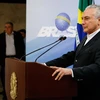 Tổng thống Brazil Michel Temer phát biểu tại Brasilia ngày 20/5. (Nguồn: THX/TTXVN)