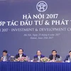 Thủ tướng Chính phủ Nguyễn Xuân Phúc dự Hội nghị “Hà Nội 2017 – Hợp tác đầu tư và phát triển”. (Ảnh: Thống Nhất/TTXVN) 