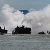 Hải quân Indonesia trong cuộc tập trận chống khủng bố ở Banda Aceh. (Nguồn: AFP/TTXVN)