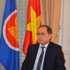 Đại sứ Nguyễn Ngọc Sơn trả lời phỏng vấn. (Ảnh: Bích Hà/Vietnam+)