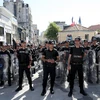 Cảnh sát Thổ Nhĩ Kỳ tuần tra tại Istanbul ngày 25/6. (Nguồn: EPA/TTXVN)