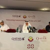 Các quan chức Qatar thông báo chính sách visa mới tại một cuộc họp báo. (Nguồn: thepeninsulaqatar.com)