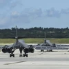 Máy bay B-1B Lancer của Không quân Mỹ được triển khai tại căn cứ không quân Andersen, Guam ngày 8/8. (Nguồn: EPA/TTXVN)