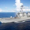 Tàu khu trục USS John S. McCain của Hải quân Mỹ. (Nguồn: EPA/TTXVN)