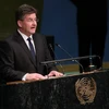 Tân Chủ tịch Miroslav Lajcak phát biểu tại phiên họp Đại hội đồng LHQ ở New York, Mỹ ngày 31/5. (Nguồn: EPA/TTXVN)