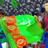 Các đô vật Turkmen mang cờ quốc gia tại lễ khai mạc AIMAG 2017 ở Ashgabat ngày 17/9. (Nguồn: rferl.org)