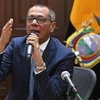 Phó Tổng thống Ecuador Jorge Glas phát biểu tại Quito ngày 21/8. (Nguồn: AFP/TTXVN)