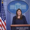 Người phát ngôn Nhà Trắng Sarah Sanders. (Nguồn: AFP/TTXVN)