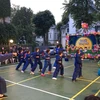 Các võ sỹ trẻ tuổi người Romania biểu diễn Vovinam. (Nguồn: Đại sứ quán Việt Nam tại Romania)