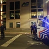  Cảnh sát phong tỏa hiện trường vụ tấn công ở Brussels. (Nguồn: THX/TTXVN)