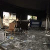 Hiện trường vụ đánh bom lãnh sự quán Mỹ ở Benghazi, Libya, năm 2012. (Nguồn: AP)