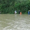 Ngập lụt sau mưa tại xã Hải Tân, huyện Hải Lăng, Quảng Trị. (Ảnh: Thanh Thủy/TTXVN)