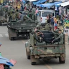 Binh sĩ Philippines làm nhiệm vụ tại khu vực Marawi ngày 21/10. (Nguồn: THX/TTXVN)