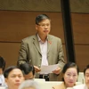 Đại biểu Quốc hội tỉnh Ninh Thuận Nguyễn Sỹ Cương phát biểu ý kiến. (Ảnh: Phương Hoa/TTXVN)