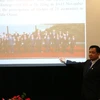 Đại sứ Nguyễn Anh Tuấn giới thiệu về thành công của Hội nghị Cấp cao APEC 2017 tổ chức tại Việt Nam. (Ảnh: Dương Trí/Vietnam+)