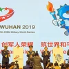 Biểu tượng và linh vật của Thế vận hội quân sự lần thứ 7 được công bố tại Vũ Hán, tỉnh Hồ Bắc, Trung Quốc. (Nguồn: China Daily)
