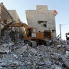 Cảnh đổ nát sau trận động đất ở Kermanshah, Iran ngày 14/11. (Nguồn: AFP/TTXVN)