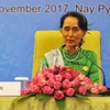 Cố vấn Nhà nước Myanmar Aung San Suu Kyi . (Nguồn: AFP/TTXVN)