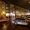 Cảnh sát Đức phong tỏa hiện trường tại Potsdam sau khi phát hiện gói bưu kiện khả nghi. (Nguồn: AFP/TTXVN)