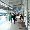 Nhà chờ xe buýt BRT tại Hà Nội.. (Ảnh minh họa: Huy Hùng/TTXVN)