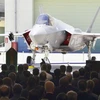 Máy bay chiến đấu F-35 được giới thiệu tại Toyoyama, Nagoya, Nhật Bản ngày 5/6. (Nguồn: Kyodo/TTXVN)