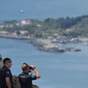  Cảnh sát Italy làm nhiệm vụ tại Taormina, đảo Sicily. (Nguồn: AFP/TTXVN)