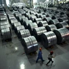 Sản phẩm thép của Trung Quốc tại nhà máy thép ở Handan, tỉnh Hà Bắc. (Nguồn: AFP/TTXVN)