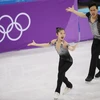 Cặp vận động viên trượt băng nghệ thuật Triều Tiên Ryom Tae Ok và Kim Ju Sik. (Nguồn: YONHAP/TTXVN)