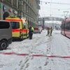  Cảnh sát Thụy Sĩ phong tỏa khu vực có cảnh báo đánh bom. (Nguồn: express.co.uk