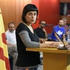 Cựu nghị sĩ thuộc cơ quan lập pháp vùng Catalonia Anna Gabriel. (Nguồn: AFP/TTXVN)
