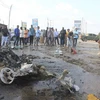 Hiện trường một vụ đánh bom xe tại Mogadishu. (Nguồn: THX/TTXVN)