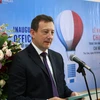  Ngài Bertrand Lortholary - Đại sứ đặc mệnh toàn quyền cộng hòa Pháp tại Việt Nam, phát biểu trong buổi khai trương Trung tâm Văn hóa Pháp –L’Espace chi nhánh tại Hà Đông. (Ảnh: Thanh Tùng/TTXVN_