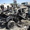Hiện trường một vụ đánh bom tại Kabul, Afghanistan ngày 17/3. (Nguồn: AFP/TTXVN) 