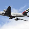 Máy bay của hãng hàng không Emirates Airlines. (Nguồn: AFP/TTXVN)