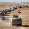  Lực lượng Iraq trong chiến dịch truy quét IS tại khu vực al-Hadar, cách Mosul 105km về phía nam. (Nguồn: AFP/TTXVN)