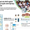 [Infographics] Tỷ lệ chọi các khối ngành kỳ tuyển sinh đại học 2018