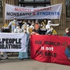 Biểu tình phản đối tập đoàn hóa chất Monsanto và Syngenta ở Basle, Thụy Sĩ ngày 6/4. (Nguồn: EPA/TTXVN)