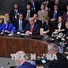 Các lãnh đạo thành viên NATO tại Hội nghị thượng đỉnh ở Brussels (Bỉ) ngày 11/7. (Nguồn: THX/TTXVN)