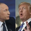 Tổng thống Nga Vladimir Putin (trái) và người đồng cấp Mỹ Donald Trump. (Ảnh: AFP/TTXVN)