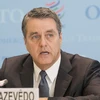 Tổng Giám đốc WTO Roberto Azevedo tại cuộc họp báo ở Geneva, Thụy Sĩ ngày 13/4. (Nguồn: THX/TTXVN)