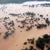 Cảnh ngập lụt sau khi đập thủy điện ở tỉnh Attapeu, Lào bị vỡ ngày 25/7. (Ảnh: EPA/TTXVN)