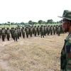 Quân đội Nigeria được triển khai tại Dansadau, bang Zamfara, tây bắc Nigeria. (Ảnh: AFP/TTXVN)