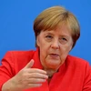  Thủ tướng Đức Angela Merkel tại cuộc họp báo mùa Hè ở Berlin, Đức, ngày 20/7. (Ảnh: THX/TTXVN)