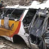 Hiện trường một vụ tai nạn xe buýt tại Ecuador. (Nguồn: BBC)