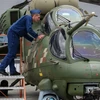 Một loại máy bay trực thăng được giới thiệu tại Diễn đàn Công nghiệp quốc phòng Army-2018 ở thị trấn Kubinka, ngoại ô thủ đô Moskva ngày 21/8. (Ảnh: THX/TTXVN)
