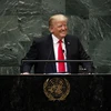 Tổng thống Mỹ Donald Trump phát biểu tại phiên họp cấp cao Đại hội đồng LHQ khóa 73 ở New York (Mỹ) ngày 25/9/2018. (Ảnh: THX/TTXVN)